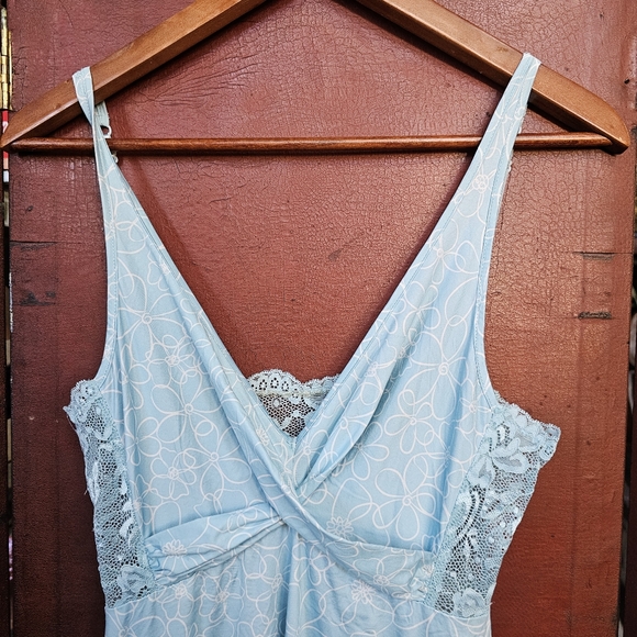 La Vie en Rose Blue Floral Slip Dress Size S - Picture 2 of 4